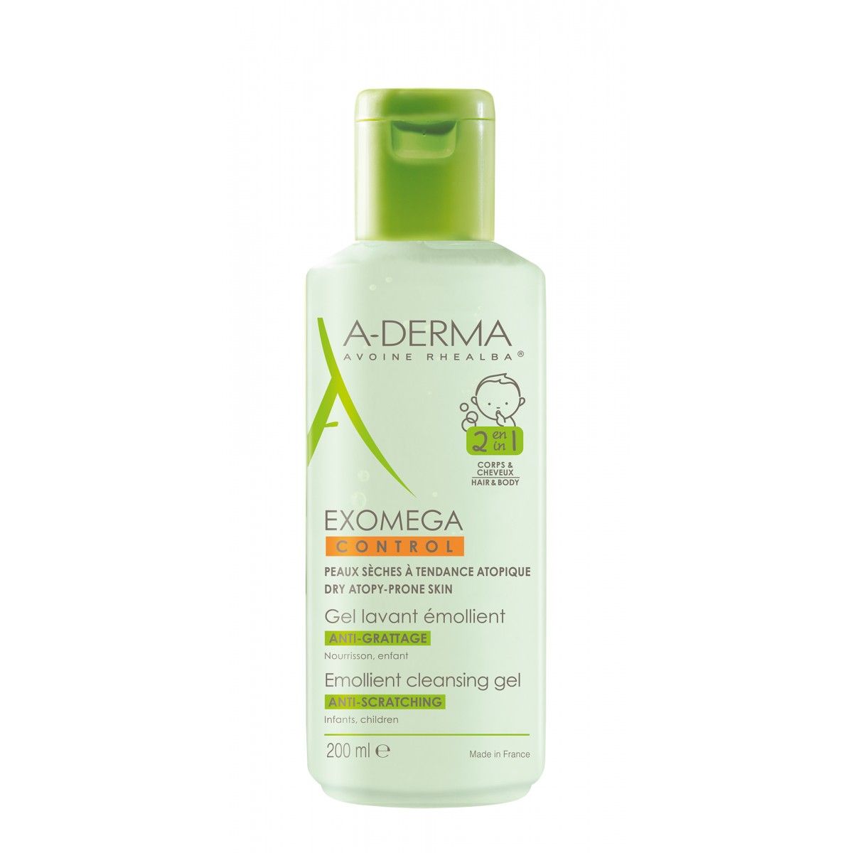 ADerma Exomega Control Gel Corpo/Cabelo 200ml 7478081 Glammy